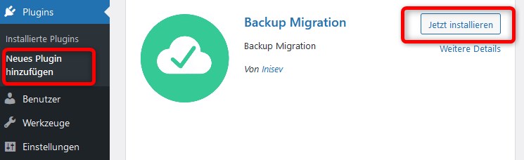 Plugin Backup Migration