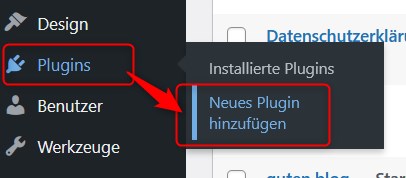 Plugins hinzufügen in WordPress