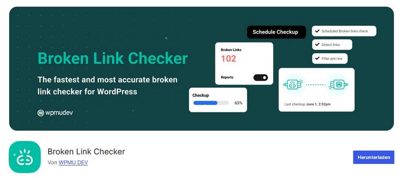 WordPress-Plugin: Broken Link Checker.