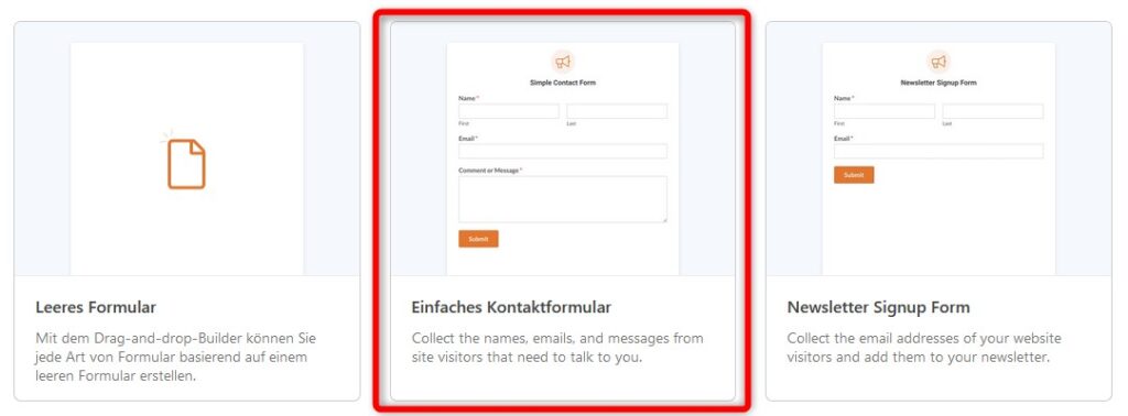 Einfaches Formular