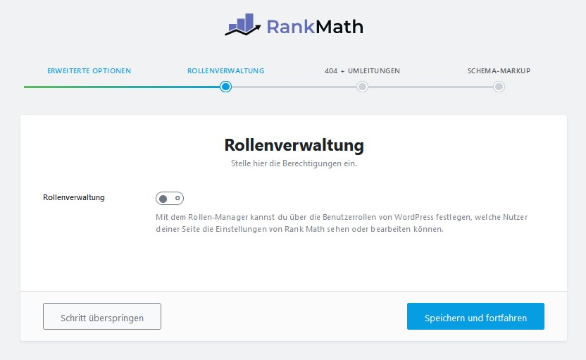 Rankmath Rollenverwaltung