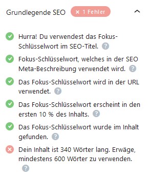 Keywords optimieren