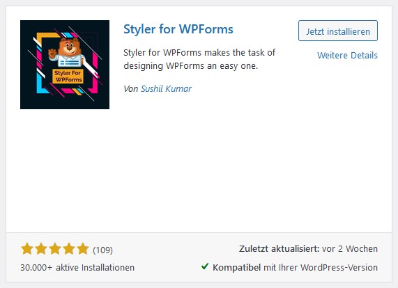 Styler für wpforms