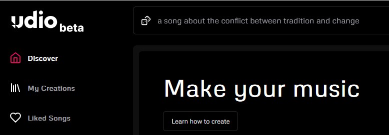 Udio; make your music mit KI