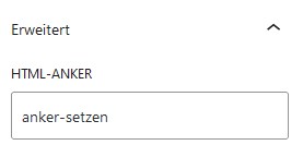 WordPress Anker setzen