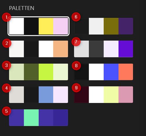 Farbpalette Stil 2025