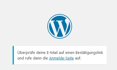 Bestätigungslink im E-Mail Postfach