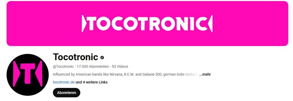 Offizieller YouTube-Kanal von Tocotronic