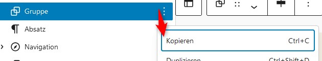 Gruppe kopieren
