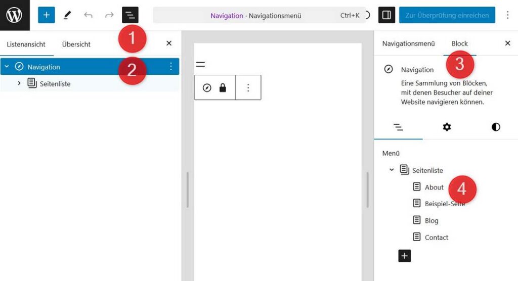 Navigation in WordPress ändern