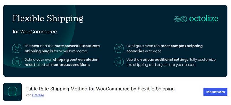 WooCommerce-Plugin: Flexible Shipping