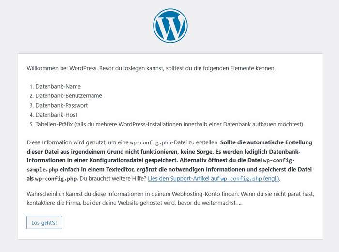 WordPress Installations-Skript