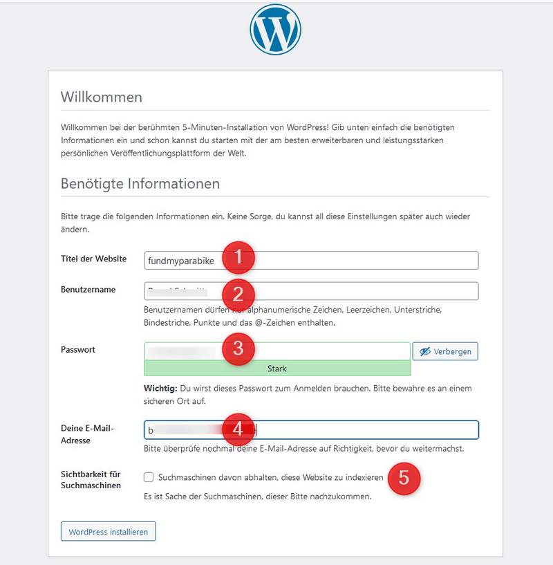 WordPress Installationsskript