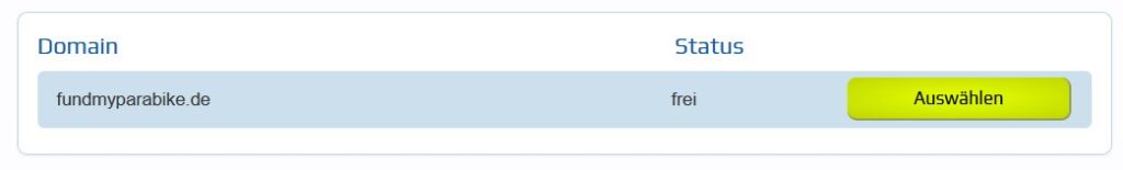 Domain ist noch frei